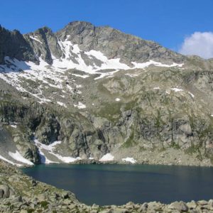 Lac sud d’Estibe - Le lac sud au pied du pic d’Estibe Aute, 2 755 m d’altitude