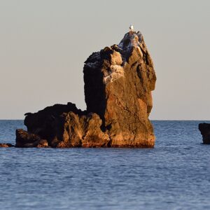 au couchant rocher de la pointe ouest du Cap d'Agde