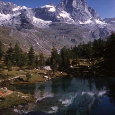  Mont Cervin entre Suisse et Italie, Lac Bleu régions de Breuil-Cervinia - 1958
