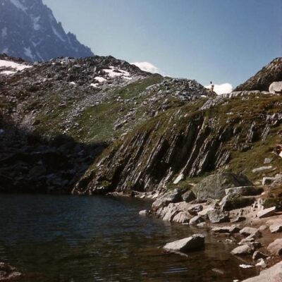 1961 Lac Bleu du Plan des Aiguilles (avec "Mum" au loin) - Chamonix