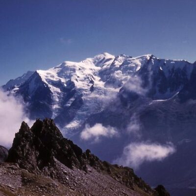 1961 le Mt Blanc, vue de Plan Praz