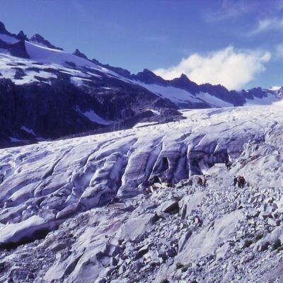 1966 Glacier du Rhône canton du Valais en Suisse