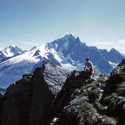 « Mum », Chamonix 1961 - Aiguille Verte et Chardonnet